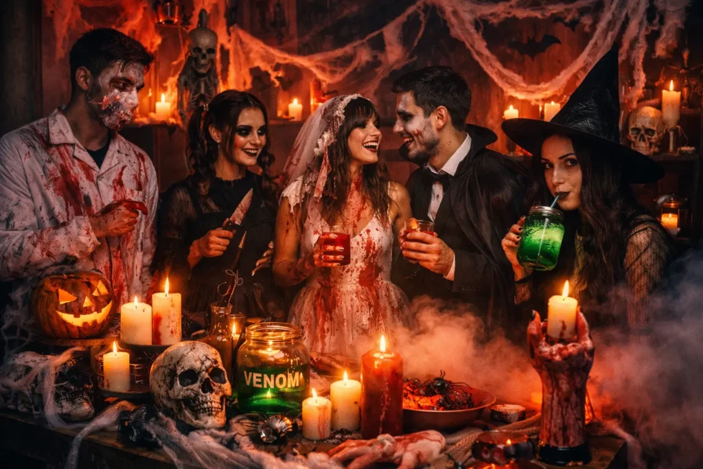 Halloween feest met kostuums