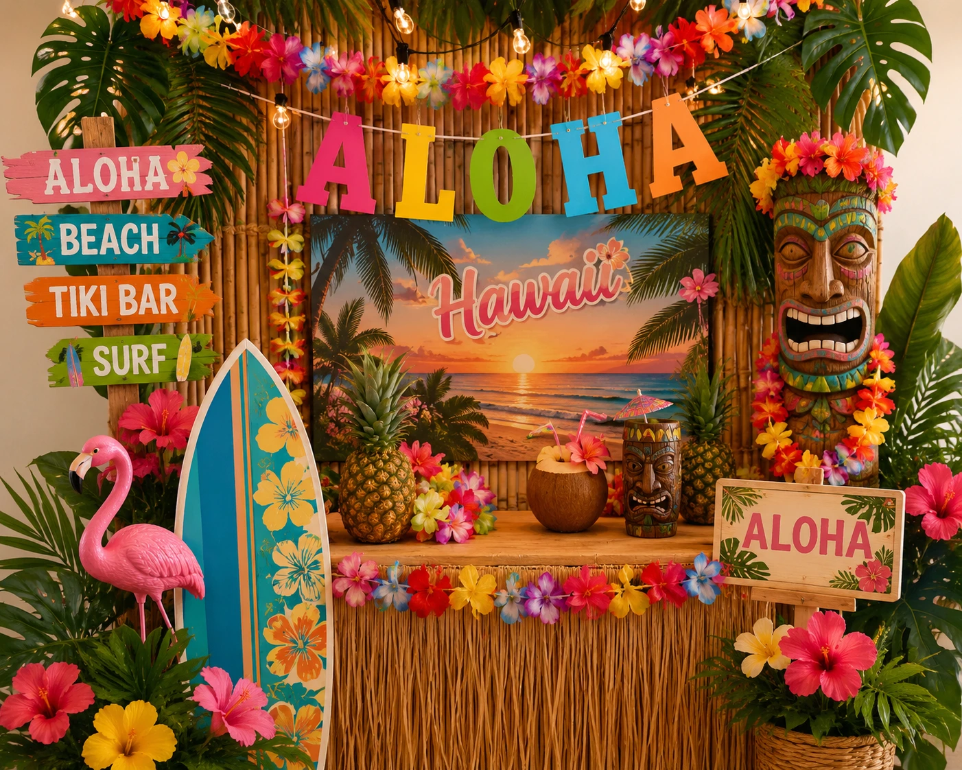 Hawaii decoraties: zo geef jij jouw feestje direct een tropische uitstraling